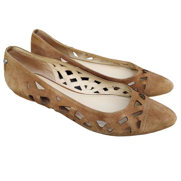 Tan Suede pointed toe Calvin Klein Flats sz 8.5 - Picture 3 of 8